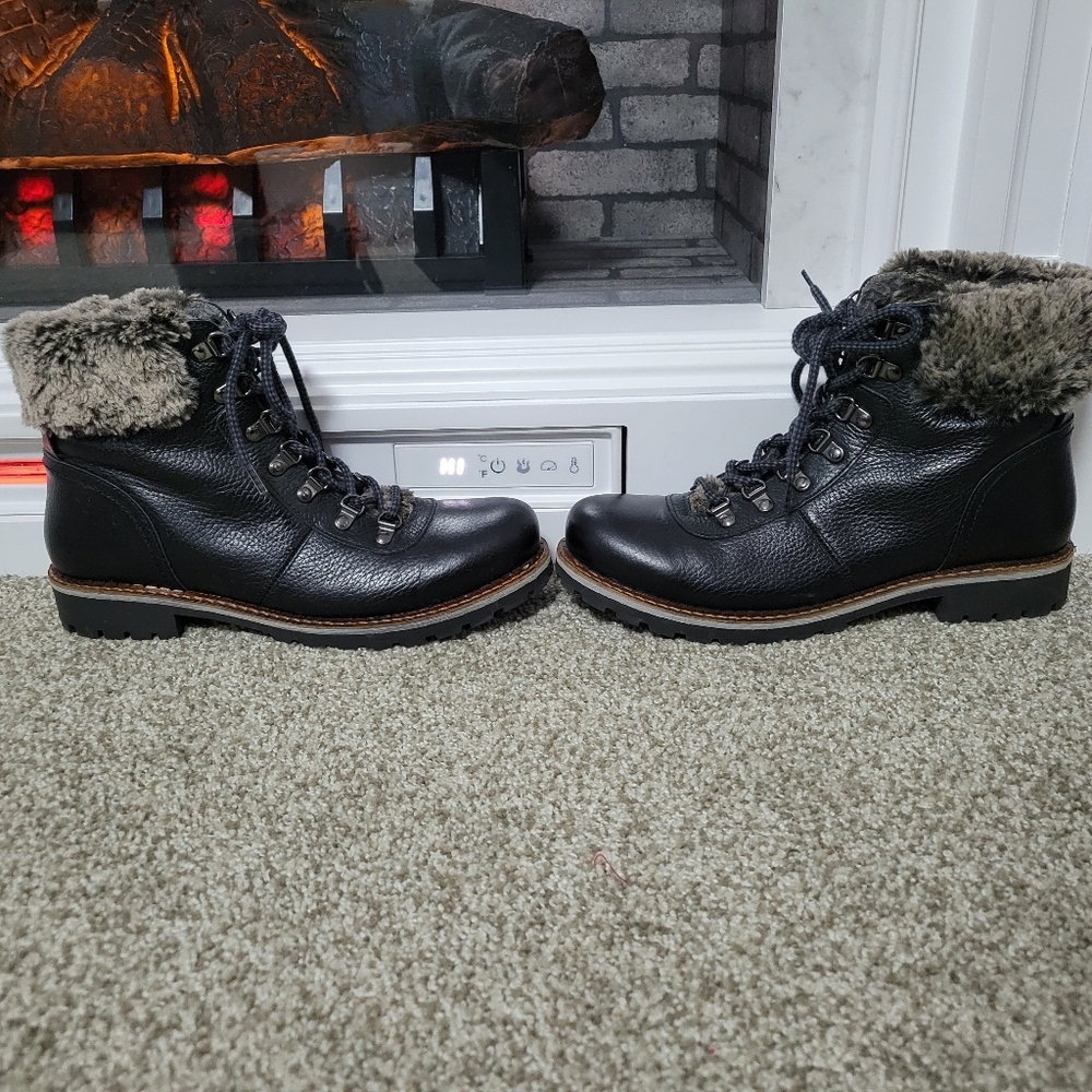 Avellini Women's Made in Portugal Cozy-Lined Lace-Up Boots, Size 9 US / EU 40 - Picture 2 of 10